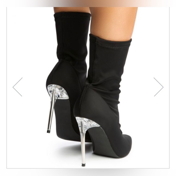 LILIANAS SHOES Size 8 Resha-2 Clear Heel Bootie - Picture 3 of 9